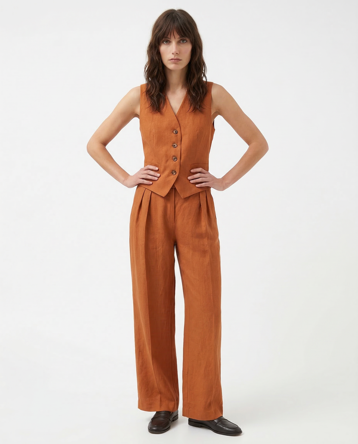 Marlowe 100% Linen Trouser Set