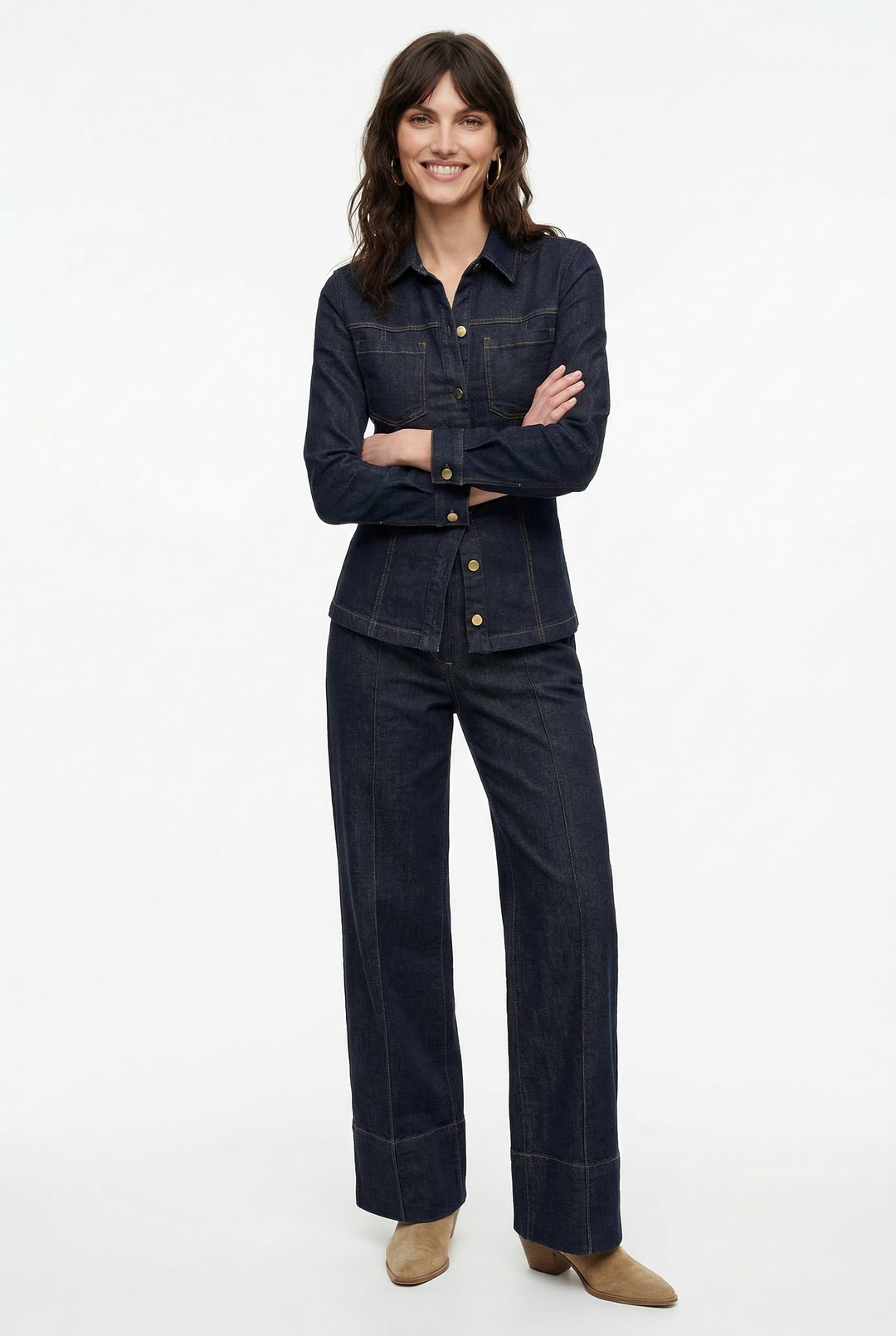 Marenza Button Denim Set