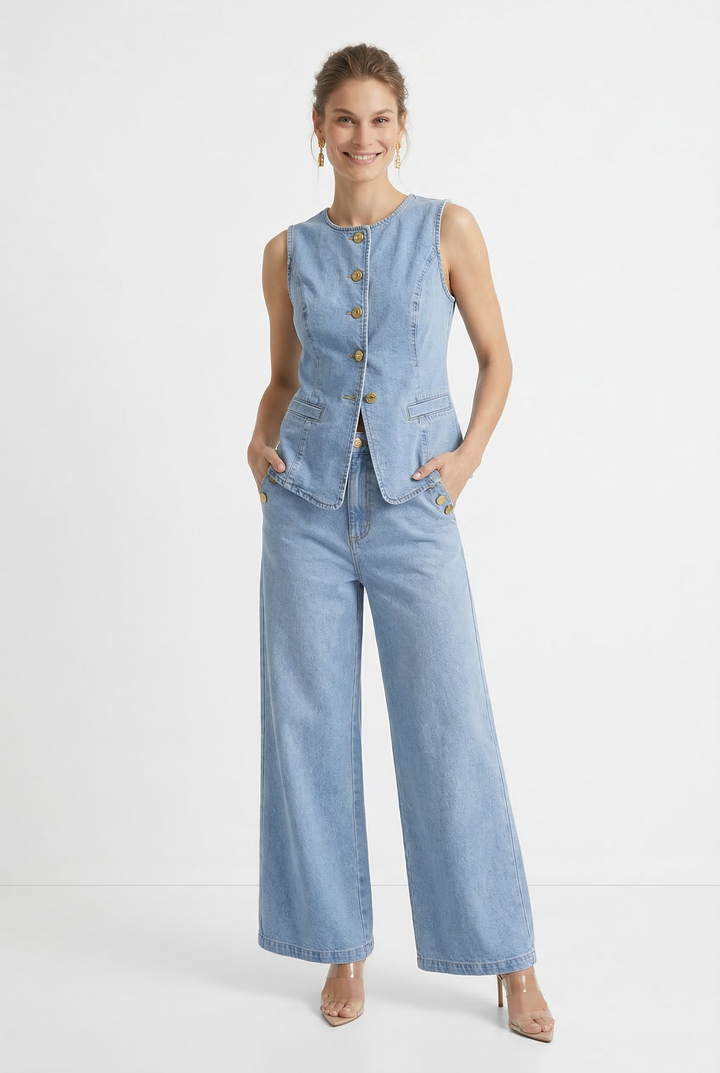 Alessia Cotton Denim Set