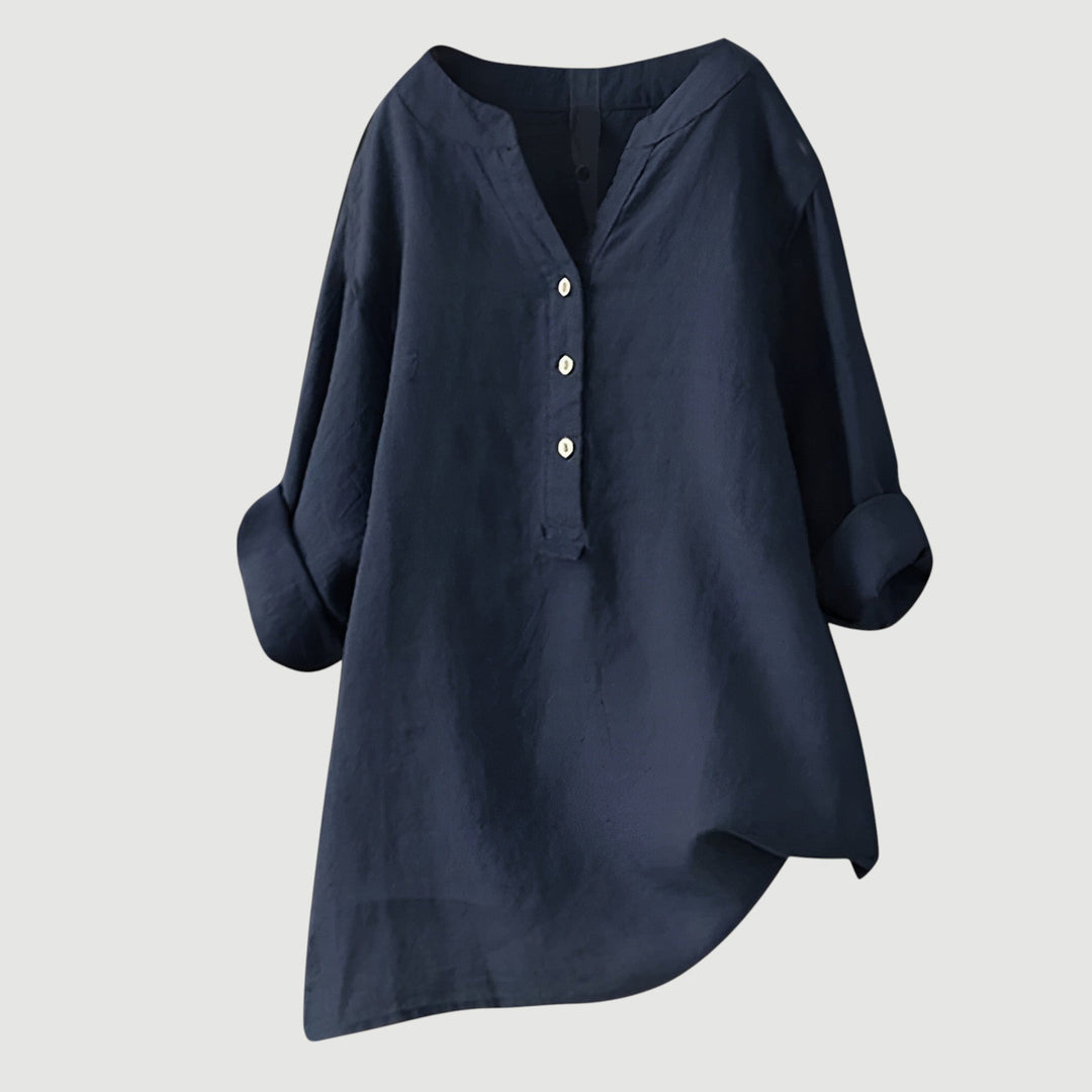 Gavienne Women's Lightweight and Comfortable Linen Blouse