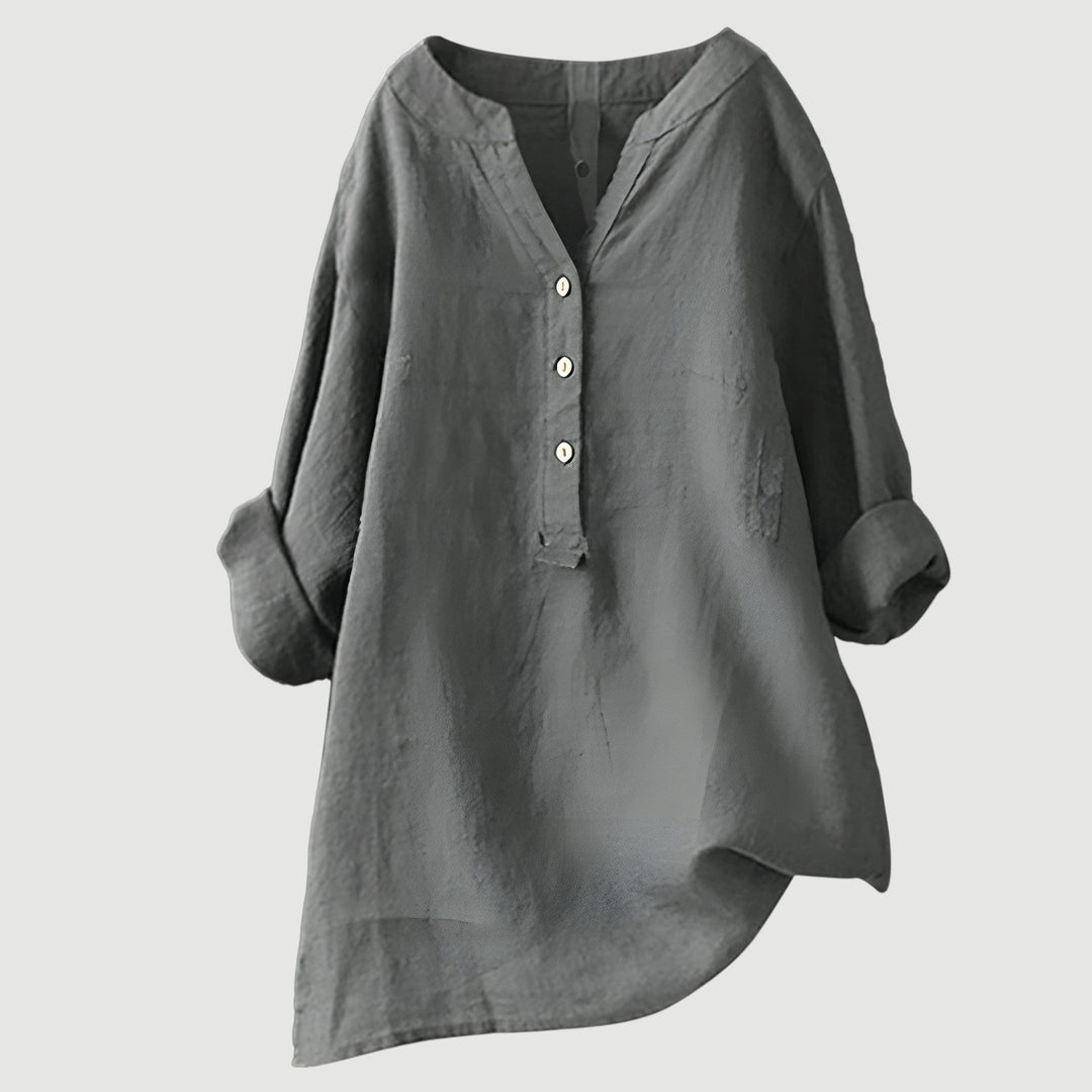 Gavienne Women's Lightweight and Comfortable Linen Blouse