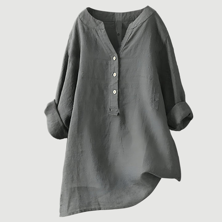 Gavienne Women's Lightweight and Comfortable Linen Blouse