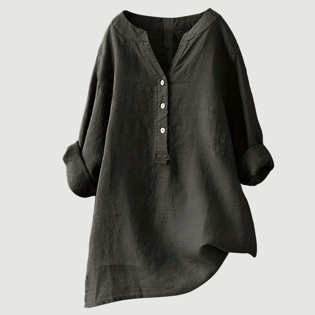Gavienne Women's Lightweight and Comfortable Linen Blouse