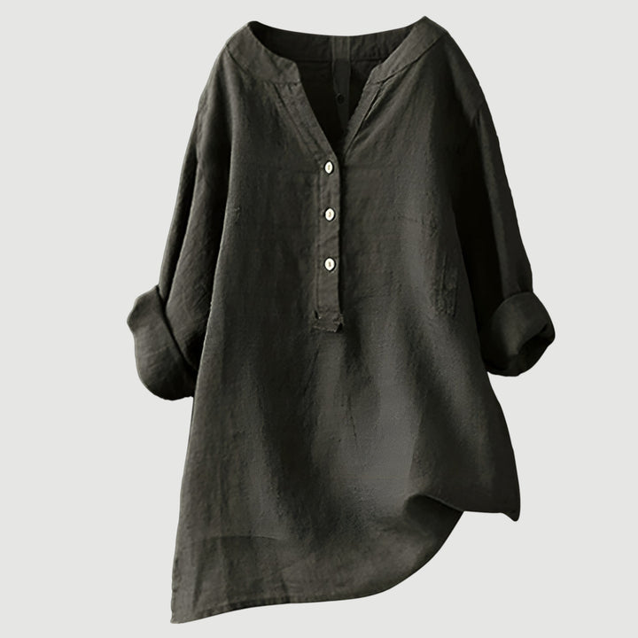 Gavienne Women's Lightweight and Comfortable Linen Blouse