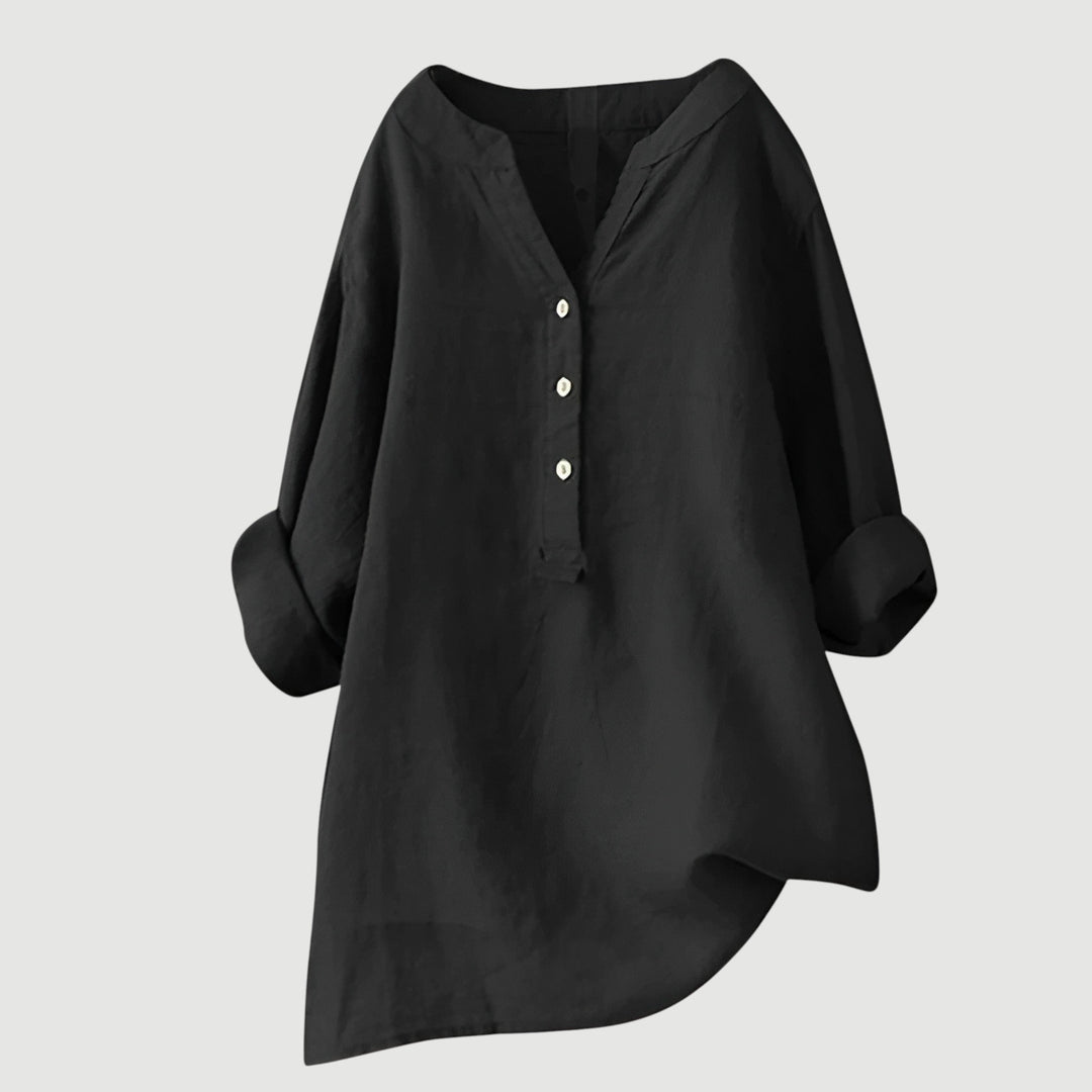 Gavienne Women's Lightweight and Comfortable Linen Blouse