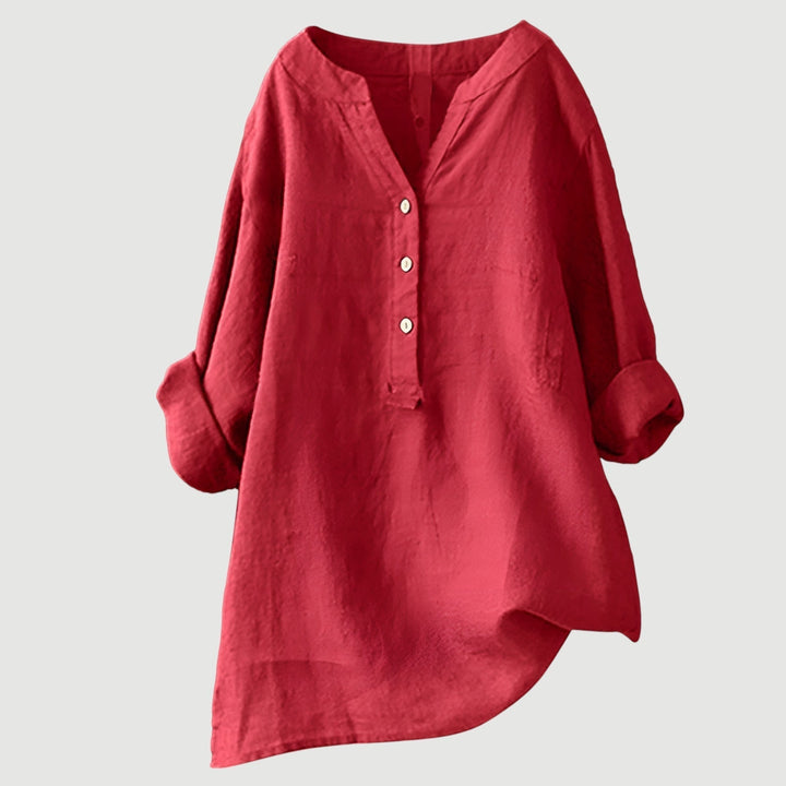Gavienne Women's Lightweight and Comfortable Linen Blouse