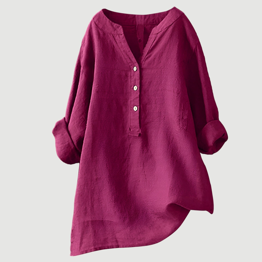 Gavienne Women's Lightweight and Comfortable Linen Blouse