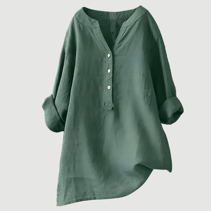 Gavienne Women's Lightweight and Comfortable Linen Blouse