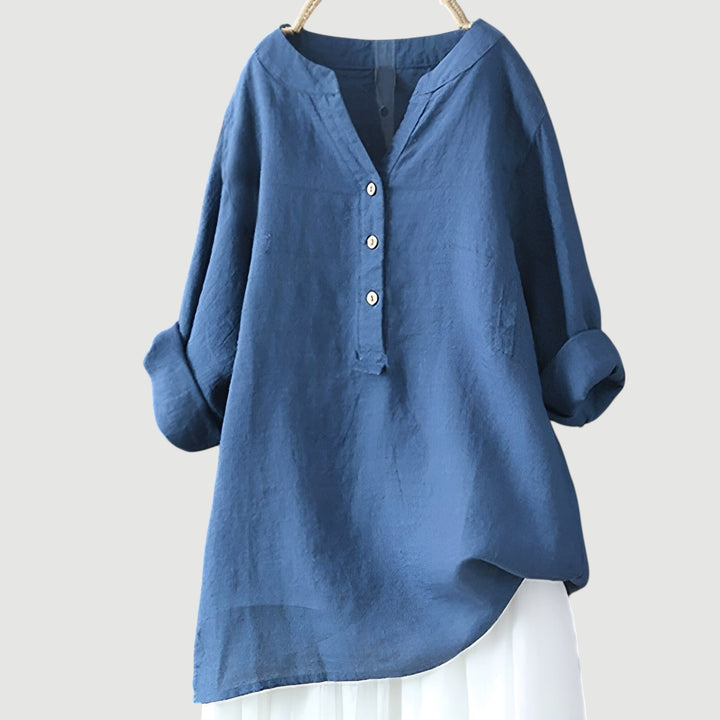 Gavienne Women's Lightweight and Comfortable Linen Blouse