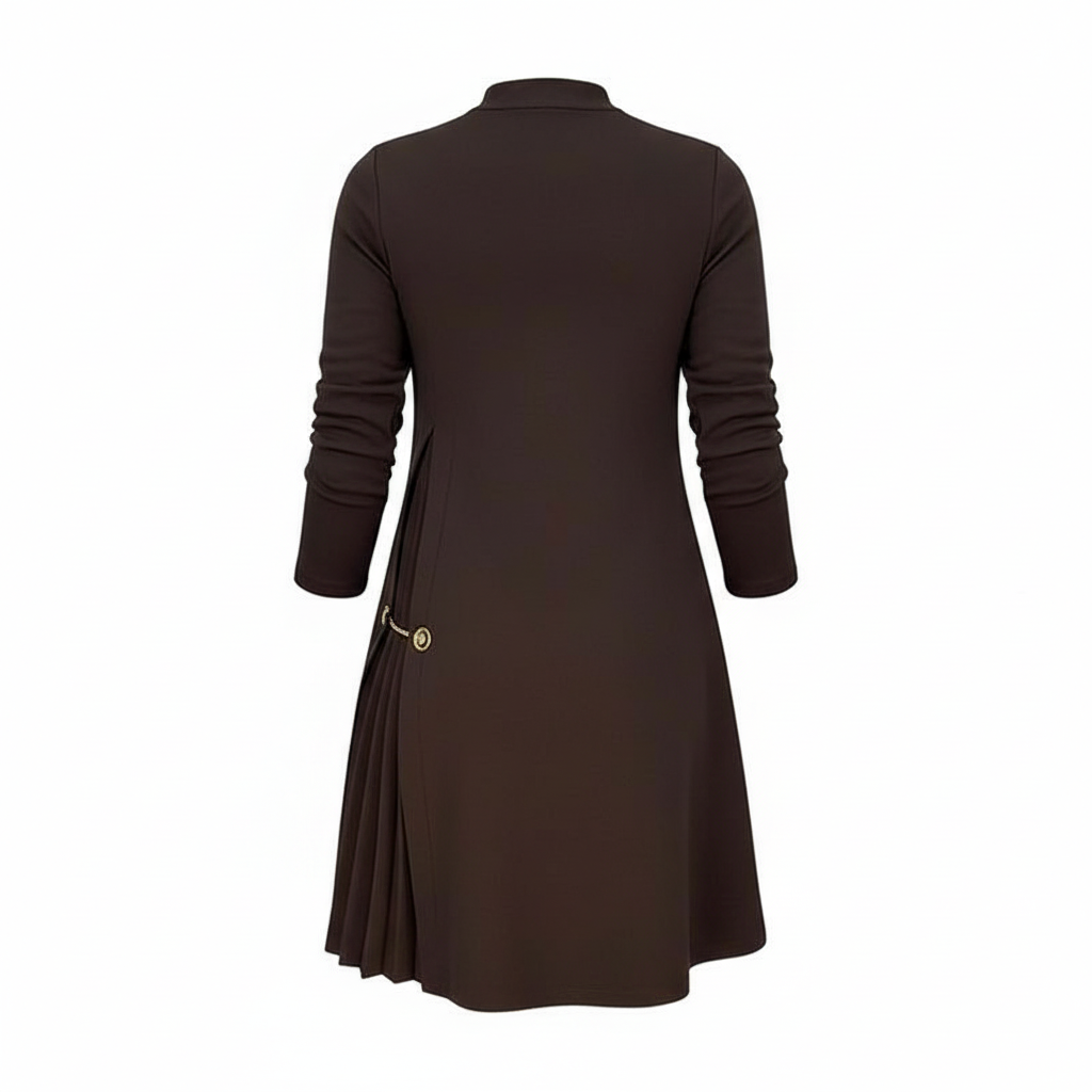 Sophie | Long Sleeve Pleated Dress