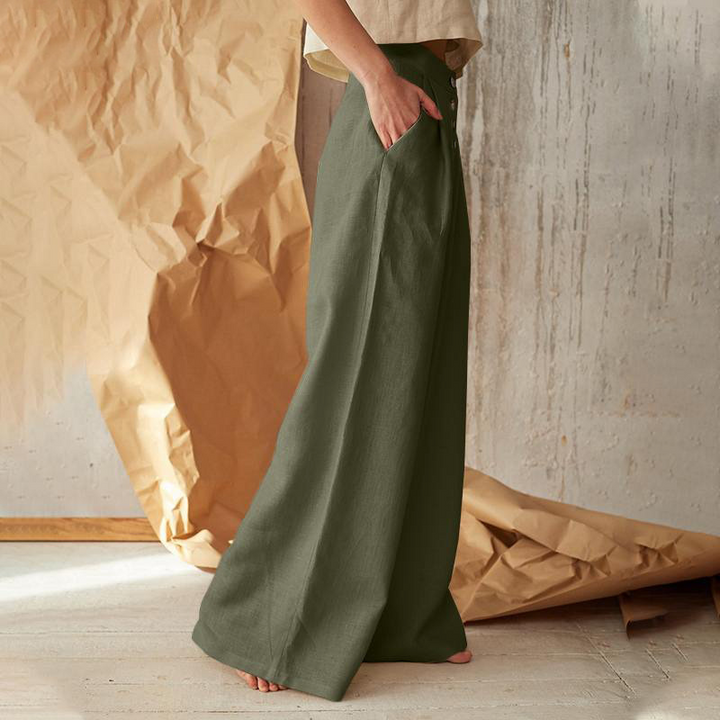 Everly Cotton Wide-Leg Pant