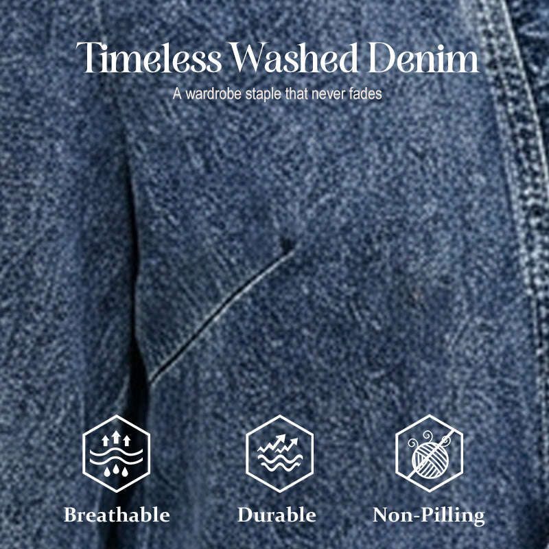 🧥 LIMITED-TIME 50% OFF! ✨ Women's Denim Jacket – Open-Front, Ruffle Trim, Lightweight, Classic Wash ✨