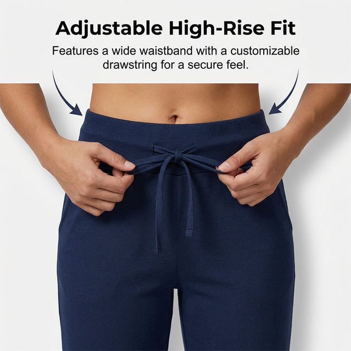 High-Waisted Drawstring Pocket Sweatpants