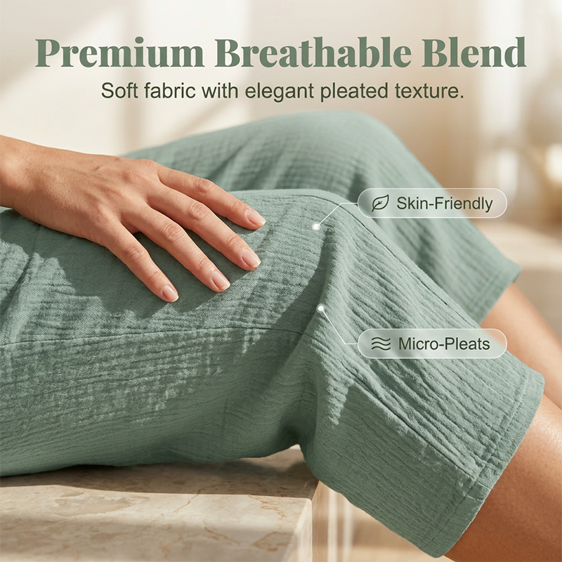 ⏰🔥LIMITED TIME 50% OFF! 👖 Women’s Solid-Color Pleated Cotton-Linen Cropped Pants – Lightweight, Breathable & Perfect for Casual Summer Outfits ✨🌿