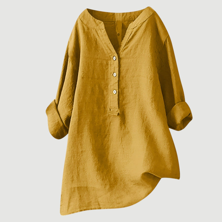 Gavienne Women's Lightweight and Comfortable Linen Blouse