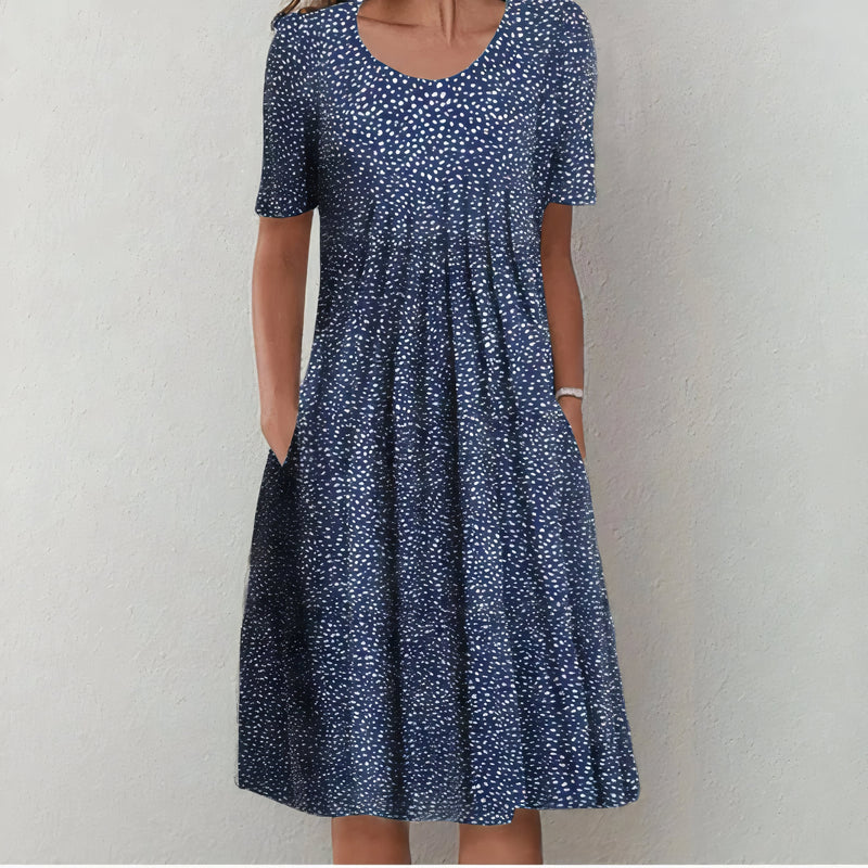 Nicola - Elegant Cotton Floral Dress