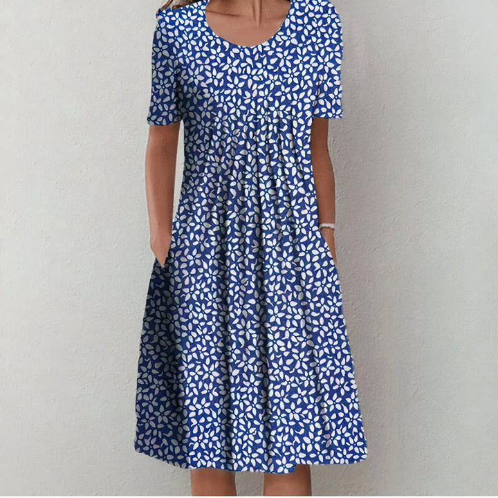 Nicola - Elegant Cotton Floral Dress